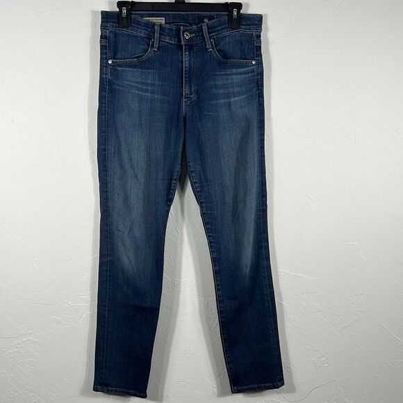 🔥 AG Adriano Goldschmied The High Rise Stevie Slim Straight Ankle Jeans Sz 29R - Picture 2 of 12